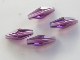 109301/0390- 4 x ovale swarovski kralen 15x6mm amethyst