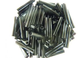 1490- 13mm glazen stiftjes zwart 13gr in een doosje - 5532 094