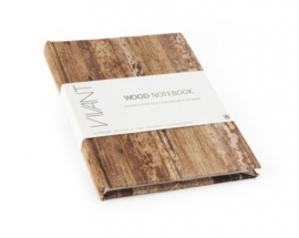 CE295590/1574- houten notebook 21x15cm bruin
