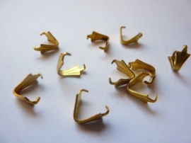 6653- 10 stuks bails collierklemmen van 7x3mm - goudkleur - SUPERLAGE PRIJS!