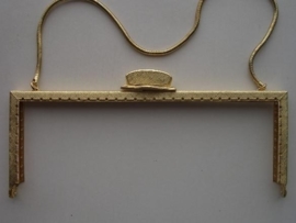 32- tasbeugel met ketting 18cm goud