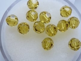 109206/0190- 12 x swarovski kristal kralen rond 6mm lemon yellow