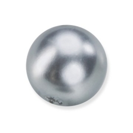 25 x ronde glasparels in een doosje 8mm zilver - 2219 775