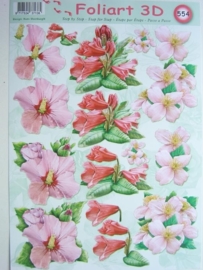 kn/449- A4 knipvel AANBIEDING foli art no.554 bloemen