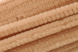 8476 535- 10 stuks chenille draad van 50cm lang en 8mm breed zand