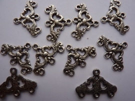 CH.450- 10 stuks metalen verdeelstukken van 1 naar 3 rijen 25mm breed