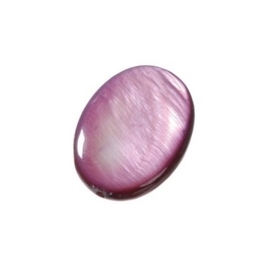 006080/0828- zeer mooie zware kwaliteit parelmoer kraal roze ovaal 18x13mm