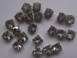 CH.020- 20 stuks rijgstrass / naaistrass van 6mm kristal