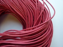 2 meter echt leren veter fuchsia van 1.5mm dik - AA kwaliteit - SUPERLAGE PRIJS!