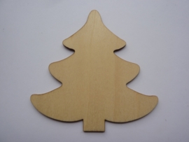 5999.V- houten ornament denneboom van 9x9cm en 2mm dik OPRUIMING