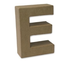 1929 3105- stevige decoratie letter van papier mache - 3D letter E