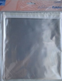 8001/0310- 30 x zelfsluitende kaartenzakjes met plakstrip 18x18cm