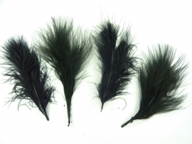 AM.129- 15 stuks verentoefjes van 7 tot 10cm zwart