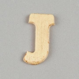 006887/1295- 2cm houten letter J