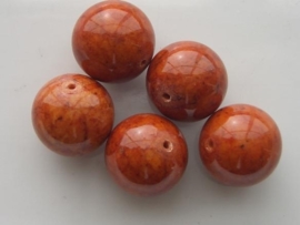 2661- marble dyed 16mm warm bruin