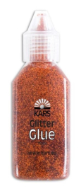 OPRUIMING -1768 0110- flesje kars glitterlijm rainbow rood oranje 20ML.