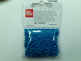 112 - 20 gram rocailles 2,5 mm. metallic blauw - 6104 371