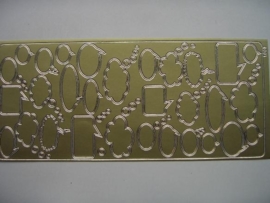 st245- tekstballonnetjes goud 10x20cm