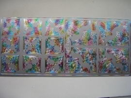 411- hoekjes gekleurd 10x20cm