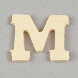 006887/1325- 2cm houten letter M