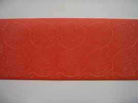 153- kerstbal met tekst rood 10x20cm