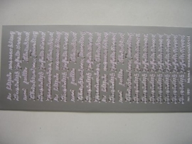 193- diverse teksten zilver 10x20cm