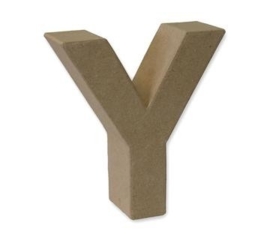 1929 3125- stevige decoratie letter van papier mache - 3D letter Y