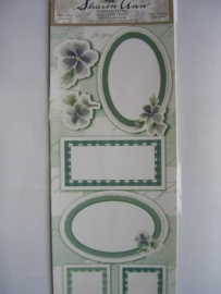 5082- kaders en bloemen 30x13cm Sharon Ann collection