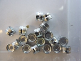 20 stuks spacers aluminium kralen van 6x4mm - SUPERLAGE PRIJS! CN.AR6.20