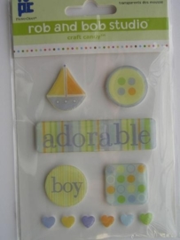 5457- Rob & Bob studio foam backed epoxy stickers baby