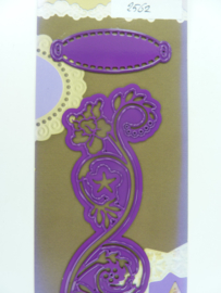0002562- Joy Crafts stencil nr. 0031 - ornament en label 11.5x5cm OPRUIMING