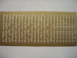 192- diverse teksten goud 10x20cm