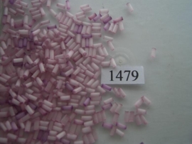1479- 4.7mm glazen stiftjes satijn lila 15gr