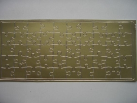 st340- puzzelstukjes goud 10x20cm