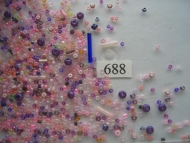 688- mix diverse formaten roze 15gr