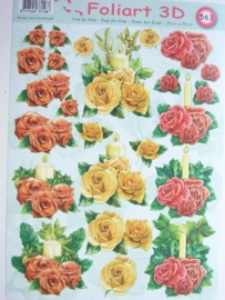 kn/450- A4 knipvel AANBIEDING foli art no.563 bloemen