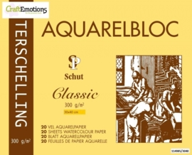 CE114985/3040- 20 vel Schut Terschelling aquarelbloc classic 300grams 30x40cm