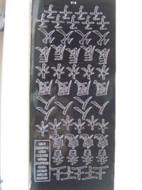 st547- japanse letters zwart 10x20cm