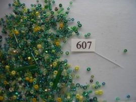 607- mix geel/groen diverse grootte 15gr