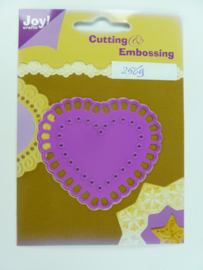 0002569- Joy Crafts stencil nr. 0019 - hartvorm 7x6cm OPRUIMING