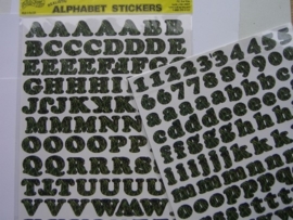 5553- K&Co 2 x A4 formaat stickervellen met letters groene takken
