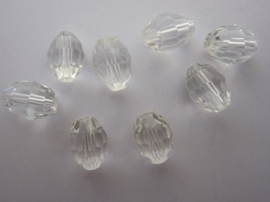 1677 - 10x15mm AA-kwaliteit facet geslepen glaskralen kristal 8 stuks