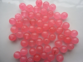 3934- ca. 60 stuks naturel Jade mineraal kralen van 6mm roze - SUPERLAGE PRIJS!