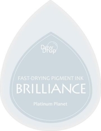 132019/1092- brilliance stempelkussen dew drops platina planet 3.5x5cm