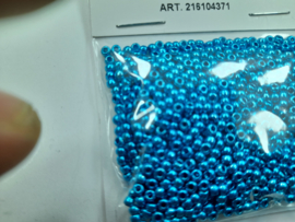 112 - 20 gram rocailles 2,5 mm. metallic blauw - 6104 371