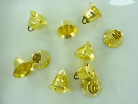 CE.4414- 10 stuks klokjes van 15mm goudkleur