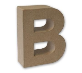 1929 3102- stevige decoratie letter van papier mache - 3D letter B