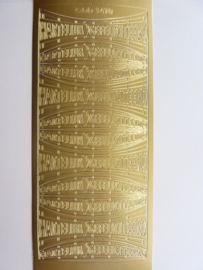 ST.1132- hartelijk gefeliciteerd goud 10x20cm