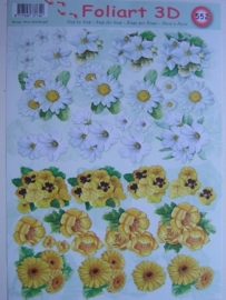 kn/448- A4 knipvel AANBIEDING foli art no.552 bloemen