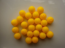 3755- 25 stuks glaskralen van 8mm neon/fluor licht oranje